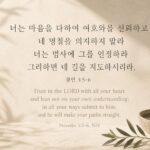 잠언 3:5-6 오늘의 말씀 카드
