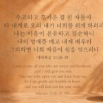 마태복음 11:28-29 오늘의 말씀 카드
